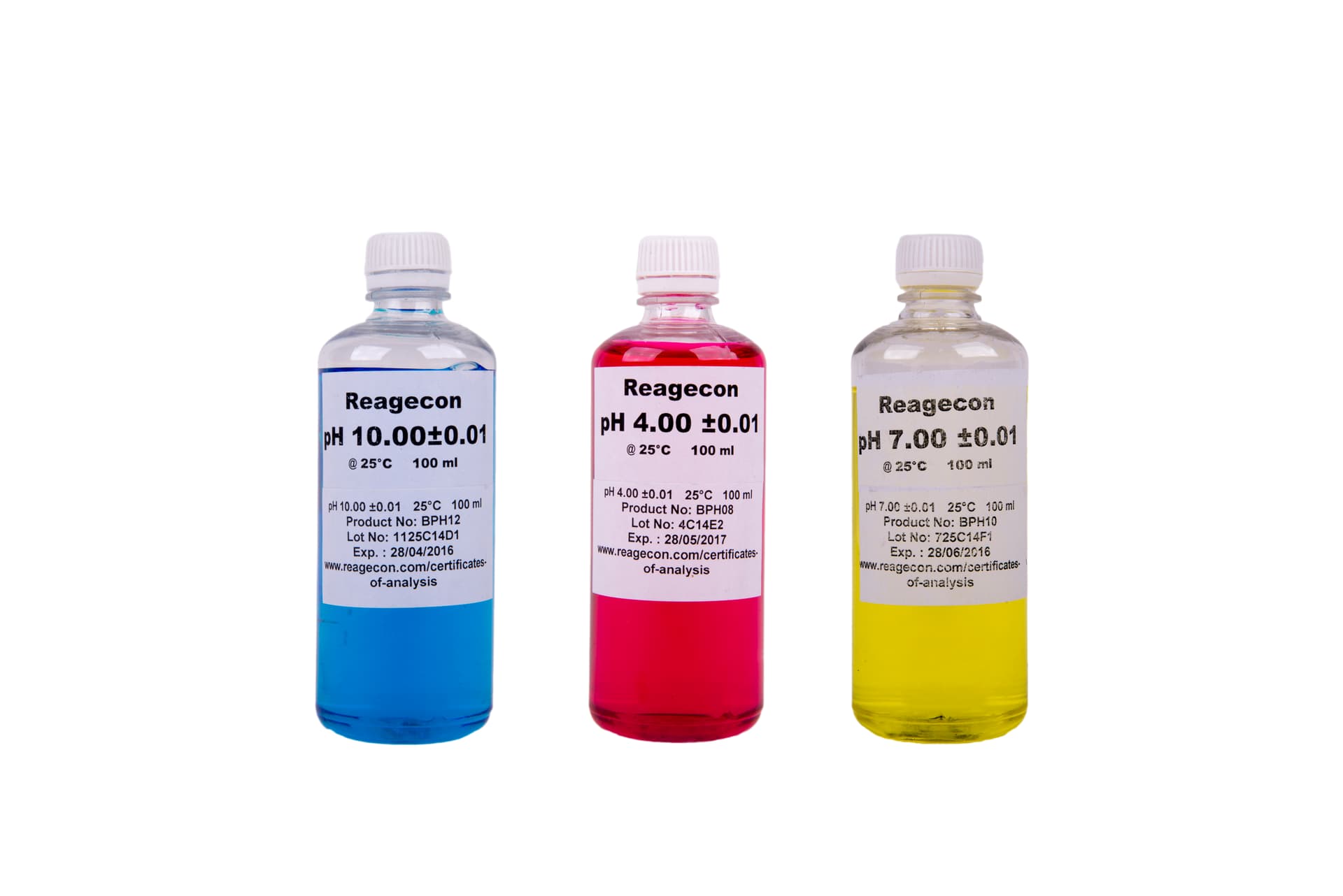 SCHARLAU súprava pH kalibračných roztokov 4,01 / 7,01 / 10,01, 3 × 100 ml