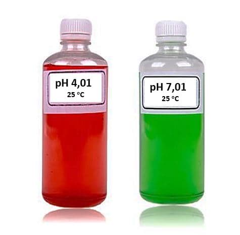súprava pH kalibračných roztokov 4,01 / 7,01, 2 × 100 ml