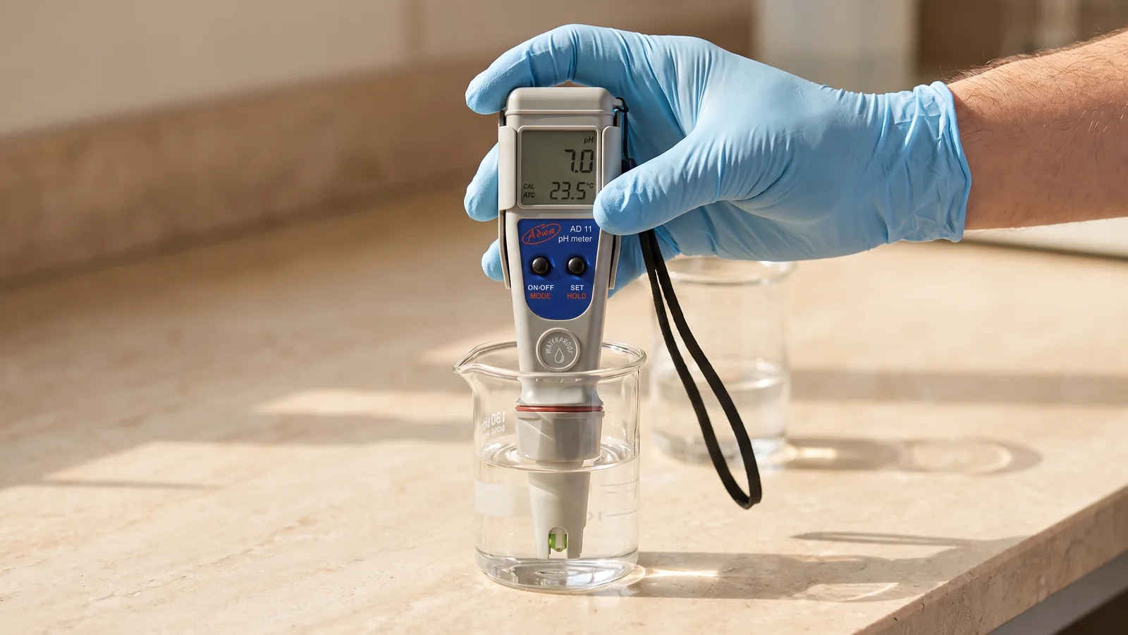 ADWA AD11 vodoodolný digitálny pH meter